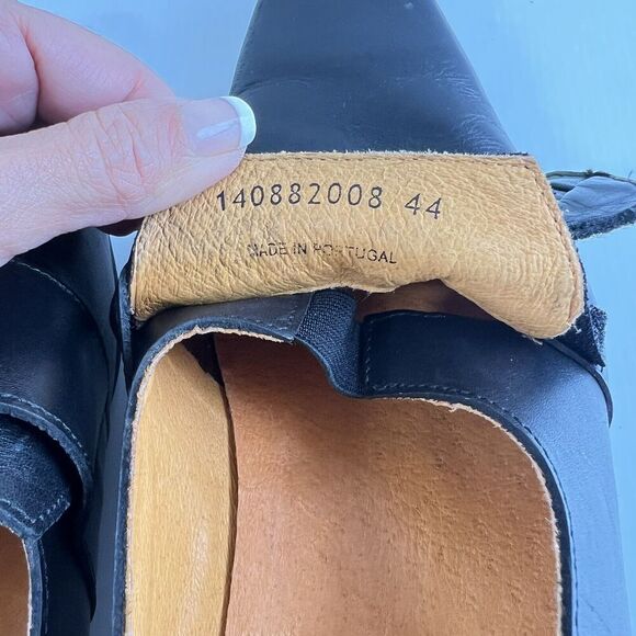 Fly London Mens Dress Shoes Size 44 US 10.5 Black Leather Monk Strat Adjustable - Picture 13 of 13